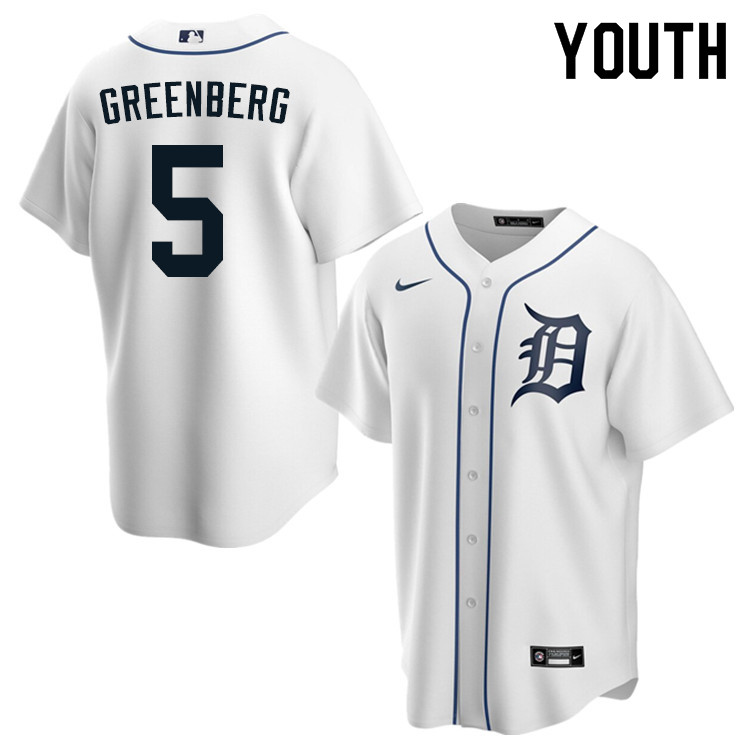 Nike Youth #5 Hank Greenberg Detroit Tigers Baseball Jerseys Sale-White